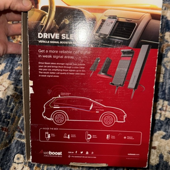 NWT weBoost Drive Sleek Vehicle Signal Booster (black) Kit CAR TRUCK VAN SUV - Picture 3 of 17